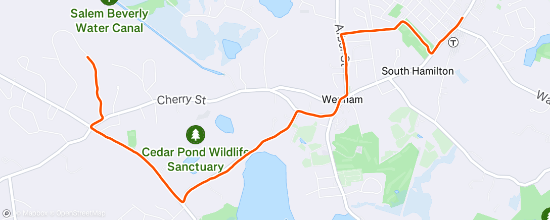 Map of the activity, Run home from the park
