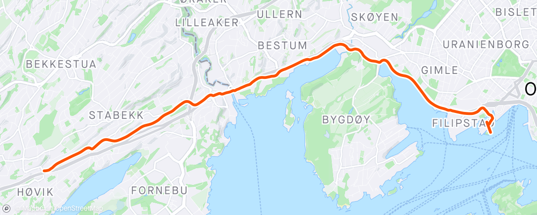 Map of the activity, Punktering på Høvik