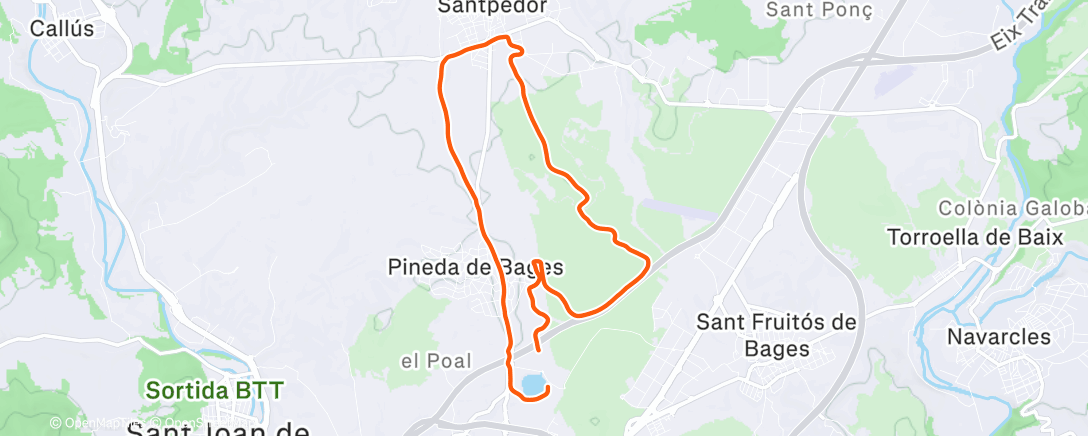 Map of the activity, Carrera de mañana
