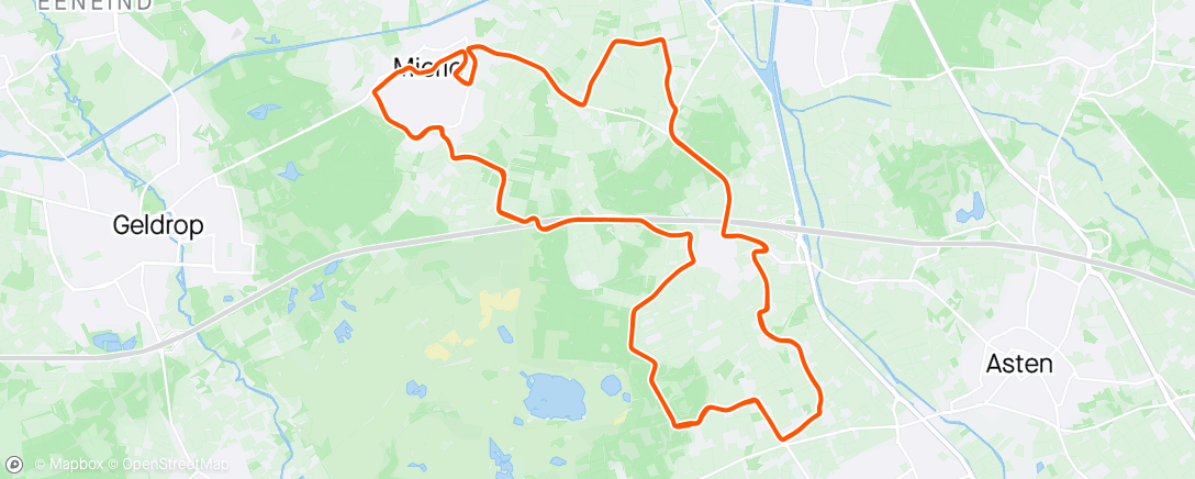 Map of the activity, Kersenronde Mierlo u32 road series