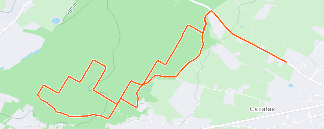 Map of the activity, Afternoon Mountain Bike Ride