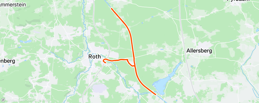Map of the activity, Challenge Roth - DNF