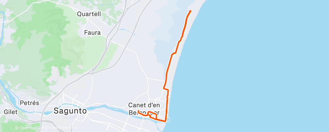 Map of the activity, Carrera a la hora del almuerzo