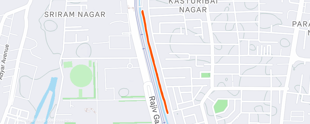 Map of the activity, Morning Run