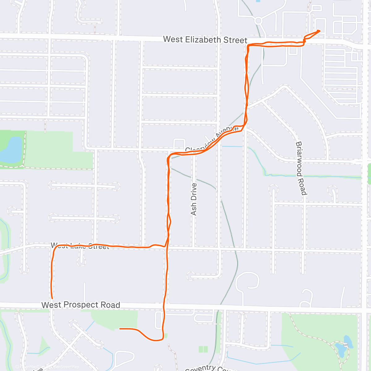 Map of the activity, Sunday ☕️ walk with 🐶🐶🐶
