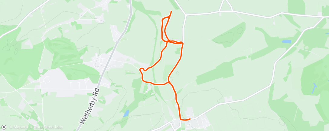 Map of the activity, 40 mins hills ⛰️ 🏃🏻‍♂️