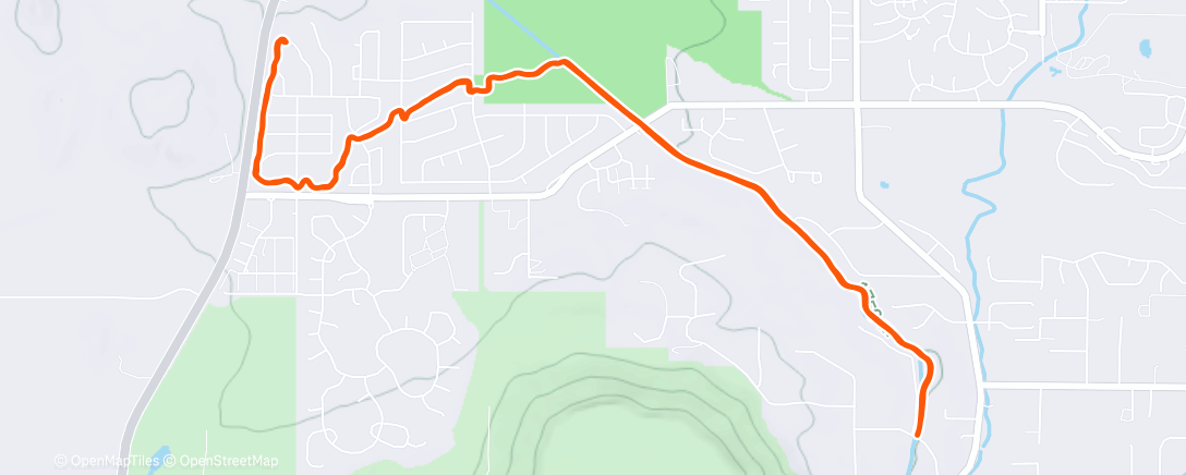 Map of the activity, Morning Run
