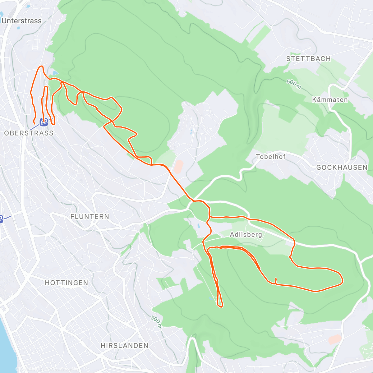 Map of the activity, Afternoon Mountain Bike Ride
