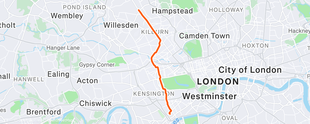 Map of the activity, Afternoon Ride