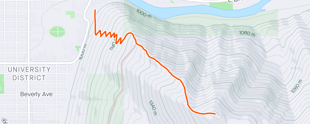 Mapa de la actividad, Sentinel Hill Climb