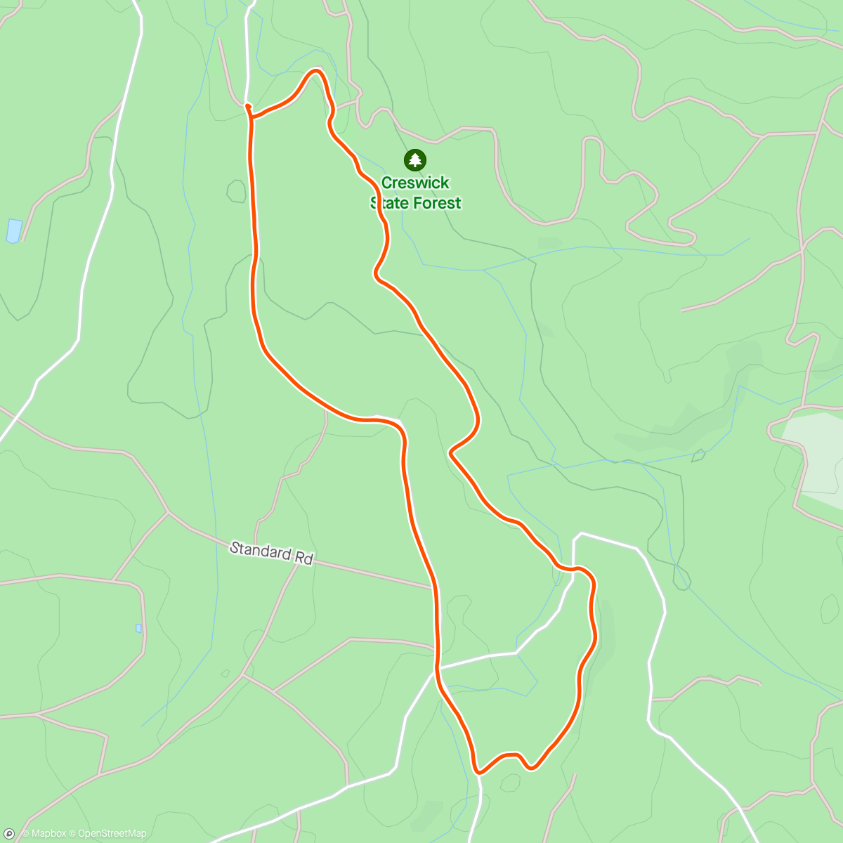 Map of the activity, Wallaby Track