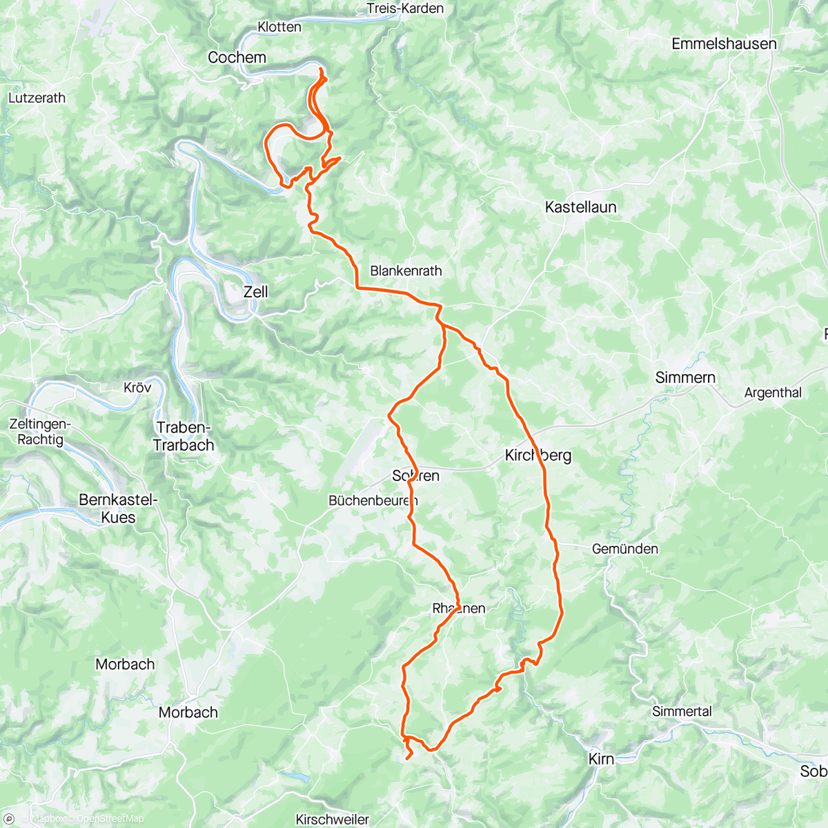 Map of the activity, Tief in den Hunsrück