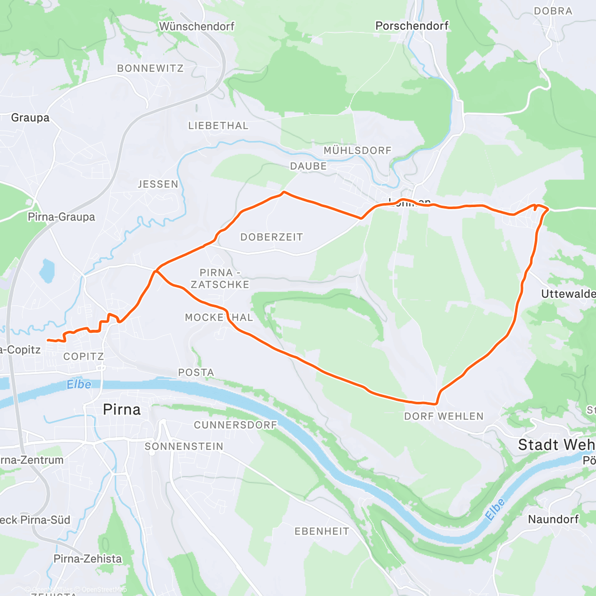 Map of the activity, Neujahrsfahrt mit Junior - Glatt, kalt und windig.