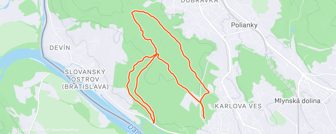 Карта физической активности (Morning Trail Run)