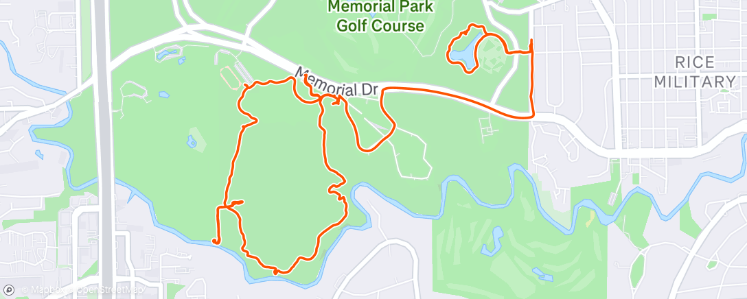 Map of the activity, Afternoon Run