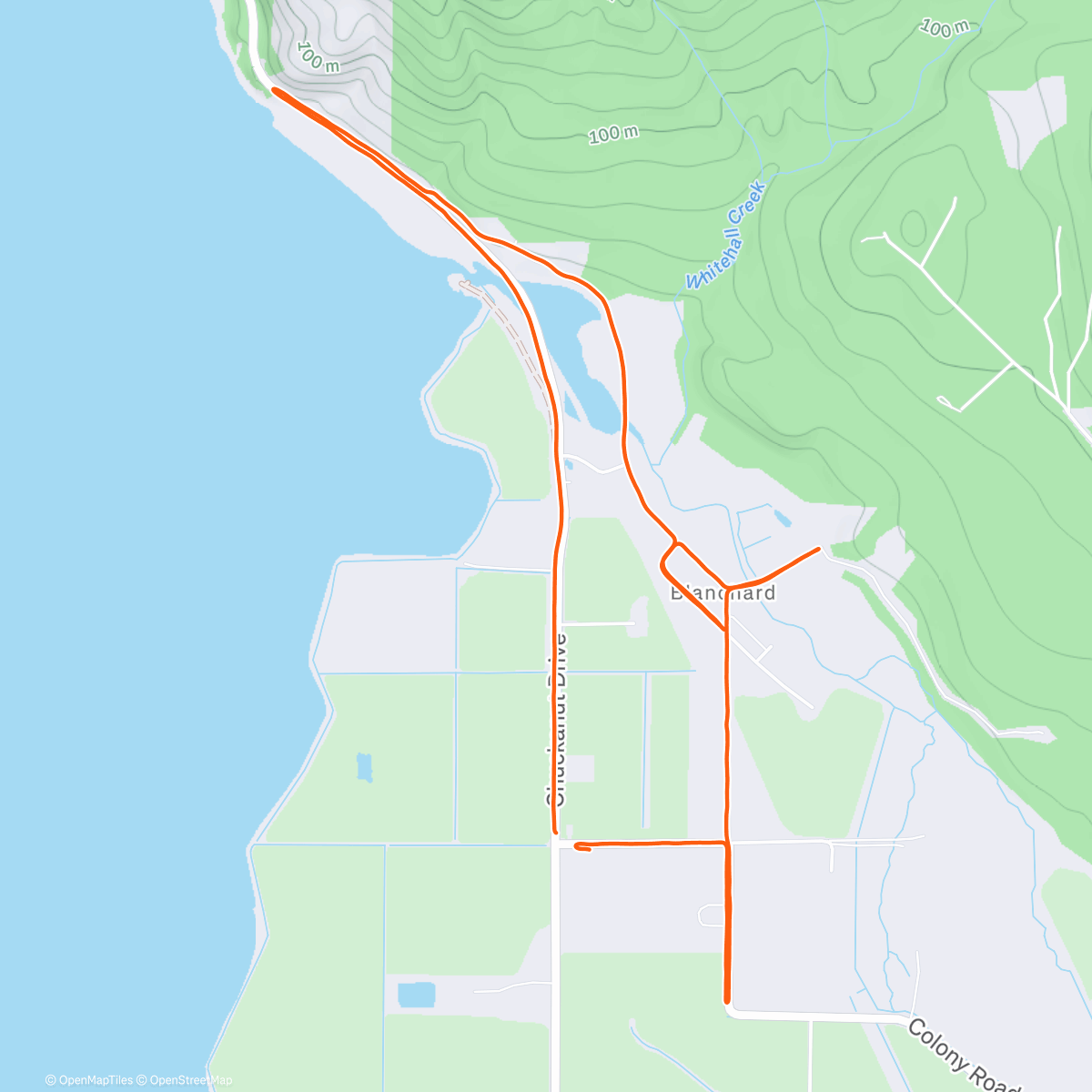 Map of the activity, Morning Poop Run
