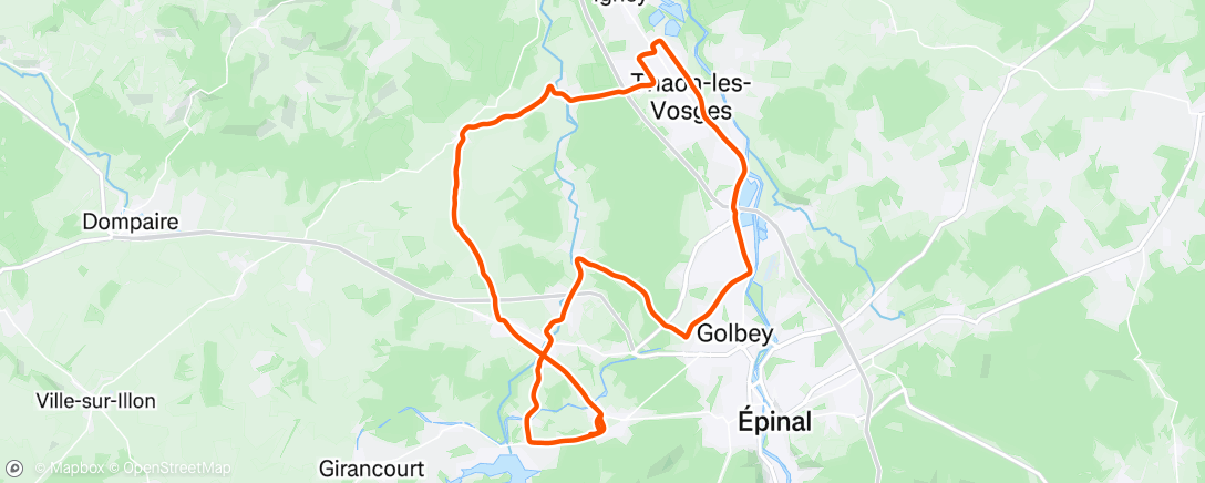 Map of the activity, Sortie vélo dans l'après-midi