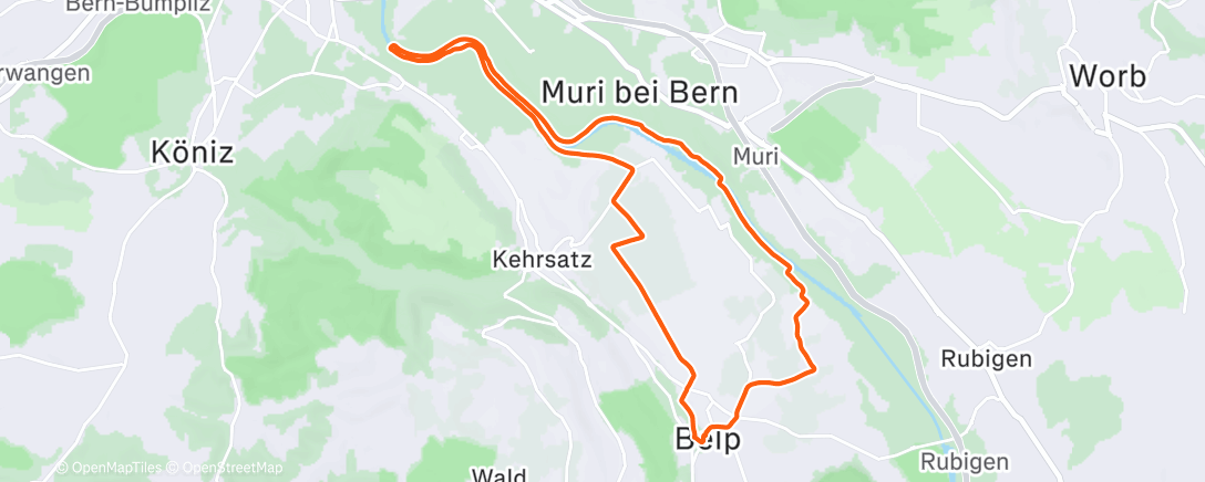 Map of the activity, Lauf am Morgen