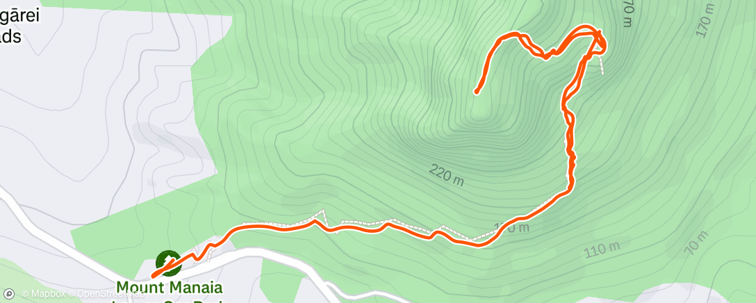 Map of the activity, Manaia Mish