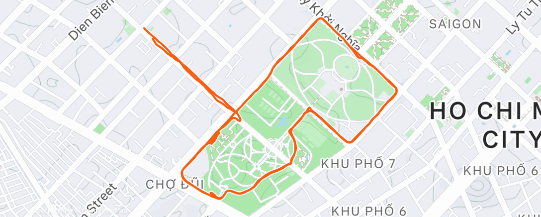 Mapa de la actividad, HCMC run/walk