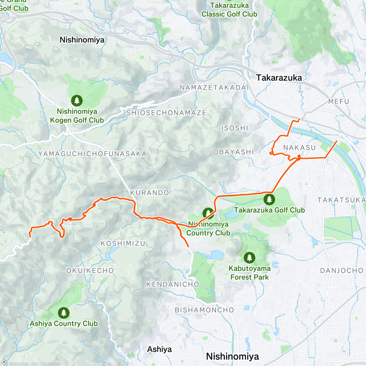 Map of the activity, 六甲山