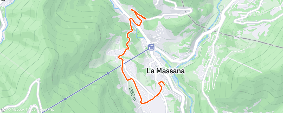 Map of the activity, Night Hike