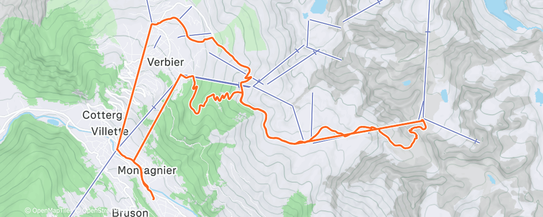 Map of the activity, Lots of telefoehn up there