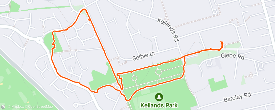 Map of the activity, Morning Walk