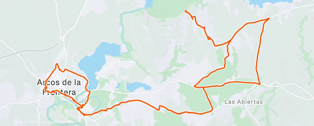 Map of the activity, Arcos-Las Abiertas
