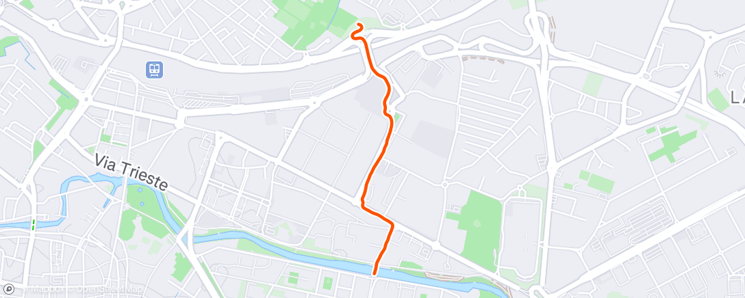 Map of the activity, Evening Run