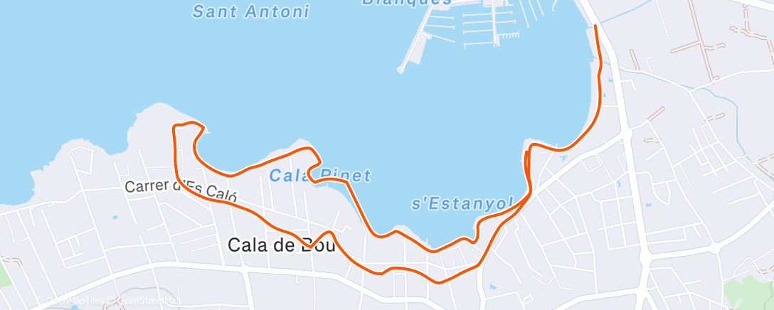 Map of the activity, Carrera a la hora del almuerzo