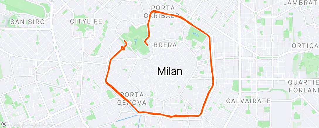 Map of the activity, Gara: Stramilano Half Marathon