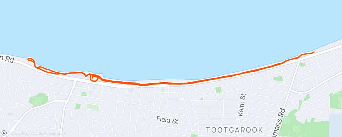 Map of the activity, Afternoon Run