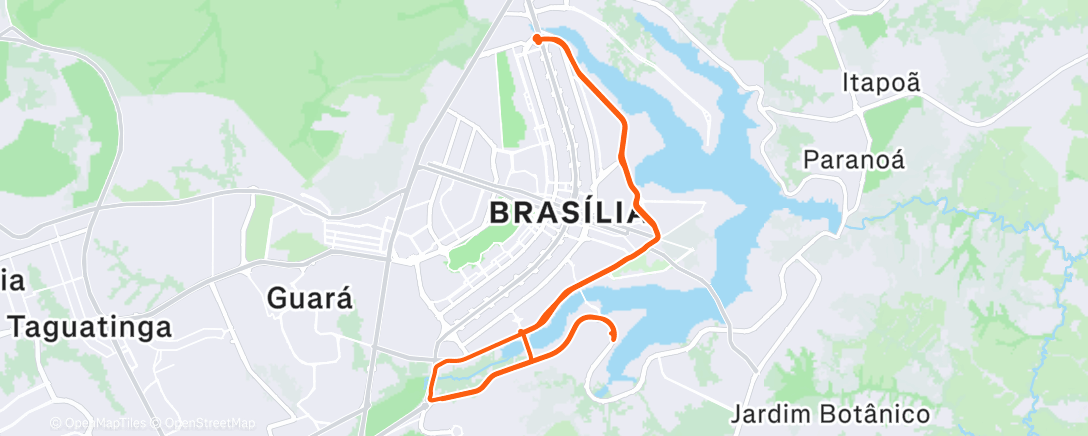 Map of the activity, Treino do dia