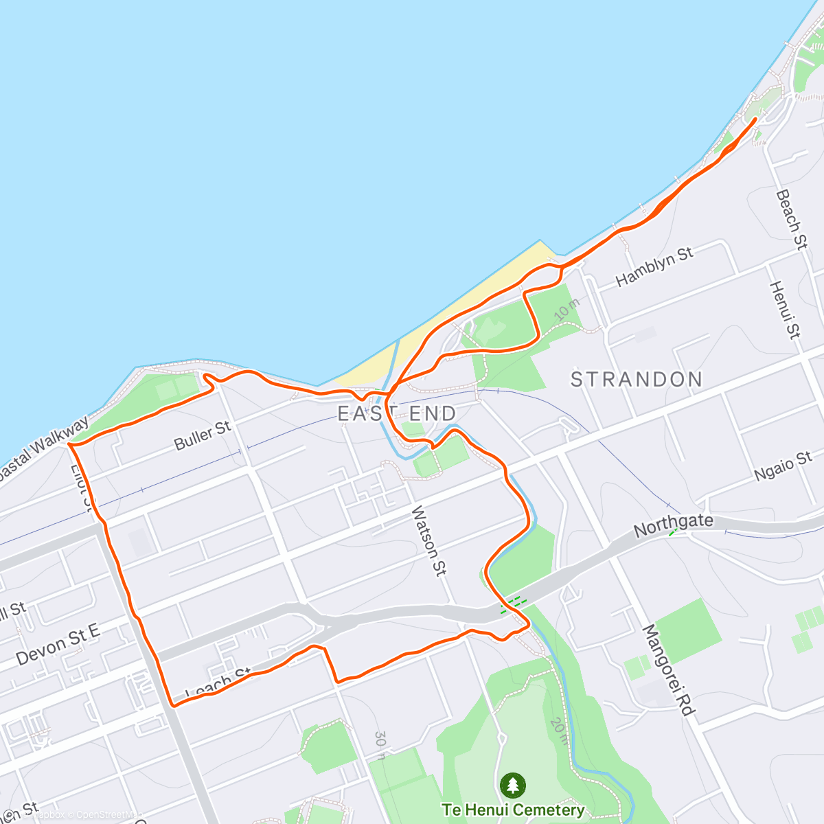 Map of the activity, Christmas Run