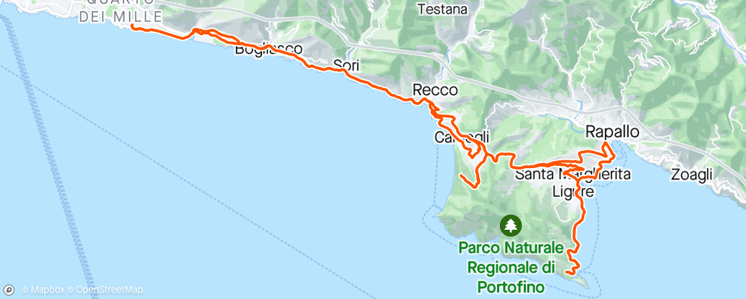 アクティビティ「Rapallo-Portofino」の地図