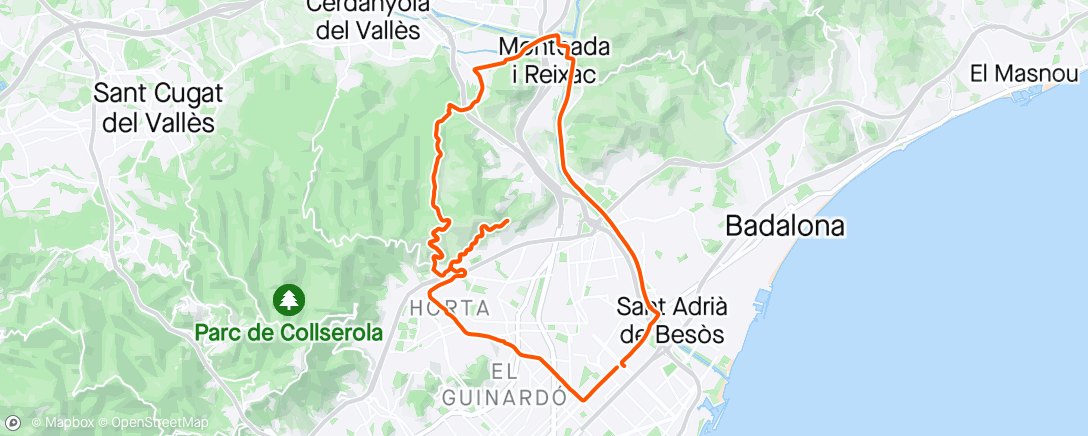 Mapa da atividade, 🐔 Torre Baró x4 - Cementiri x3 & Río 🌬🌬 🐔