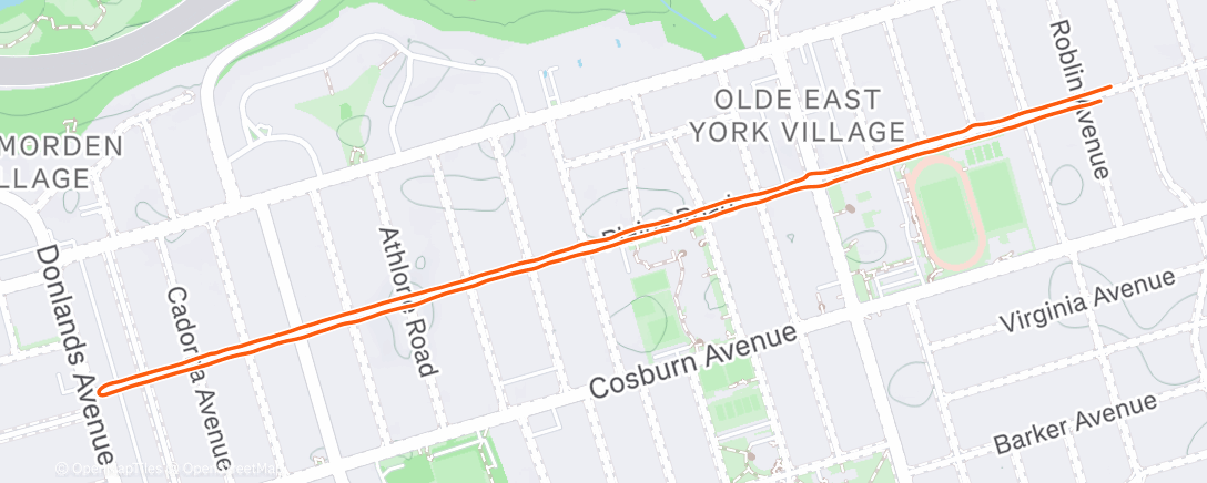 Map of the activity, Lunch Run