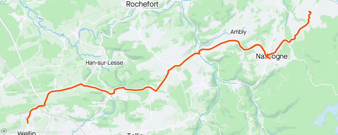 Map of the activity, Afternoon Ride