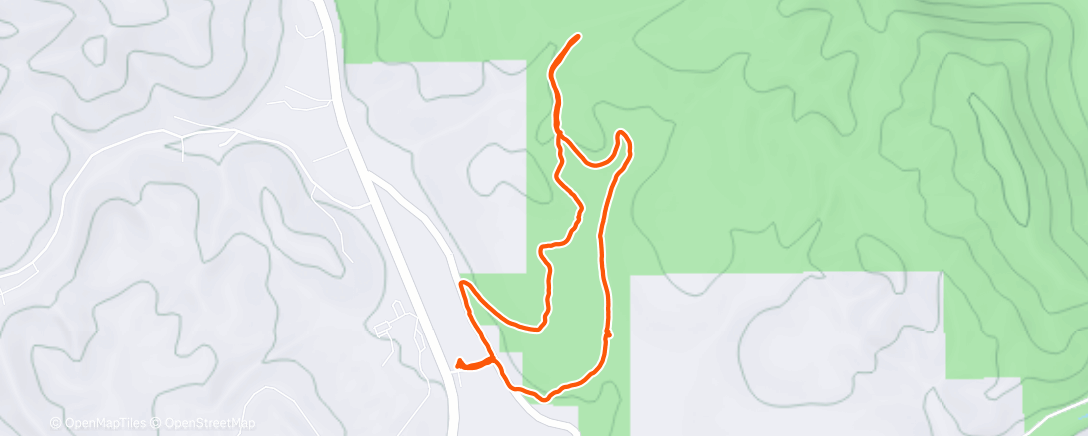 Map of the activity, Afternoon Walk