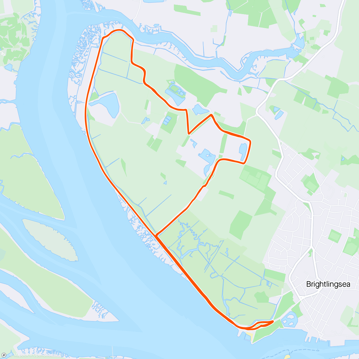 Map of the activity, #93 Brightlingsea Ultra