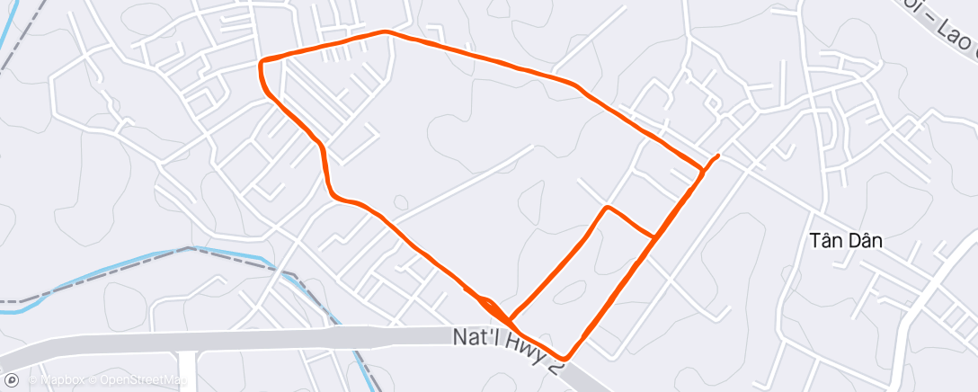 Map of the activity, Morning Run