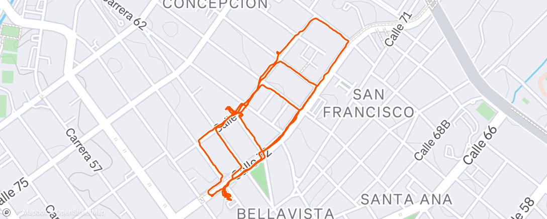 Map of the activity, Barranquilla Colombia