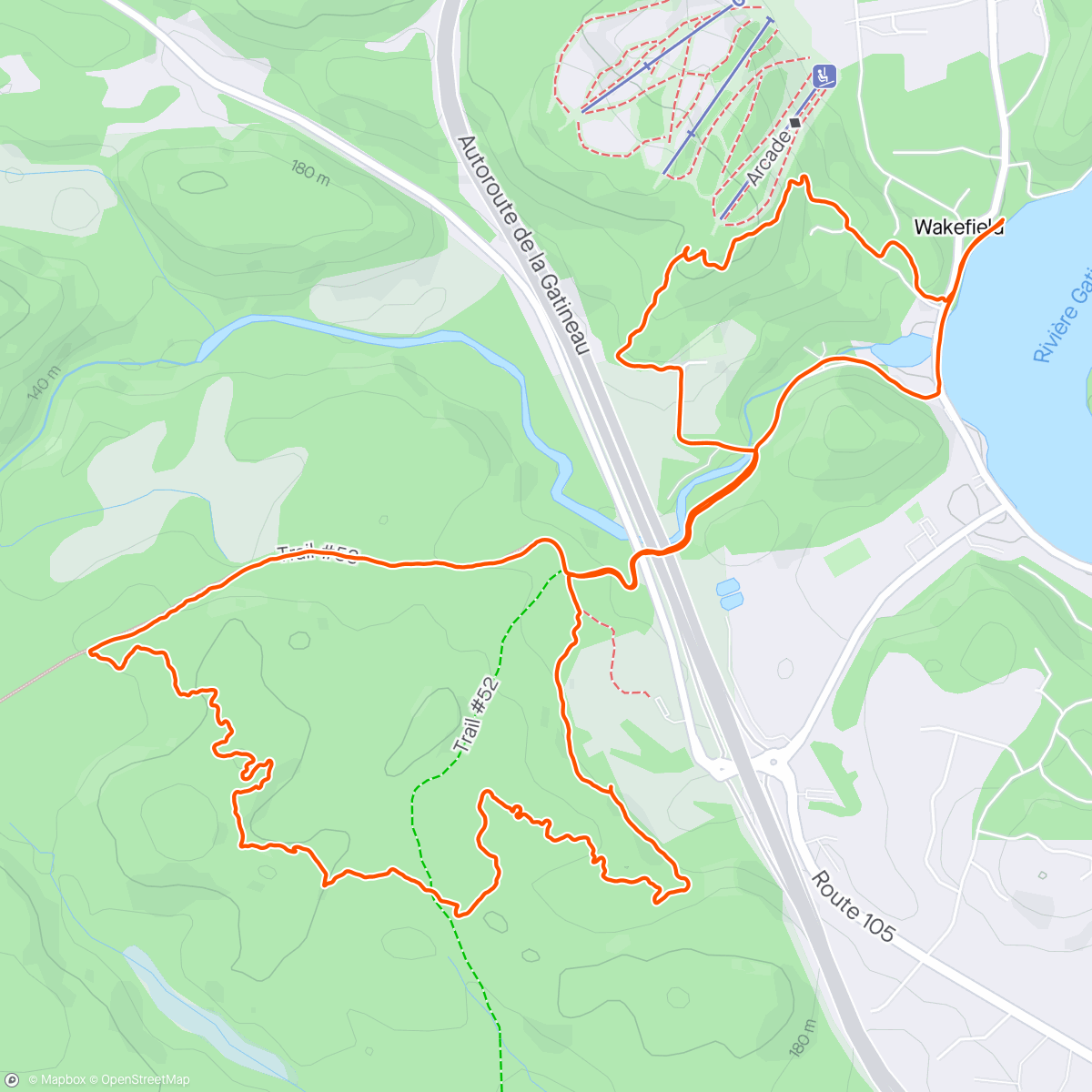 Map of the activity, Morning Trail Hike