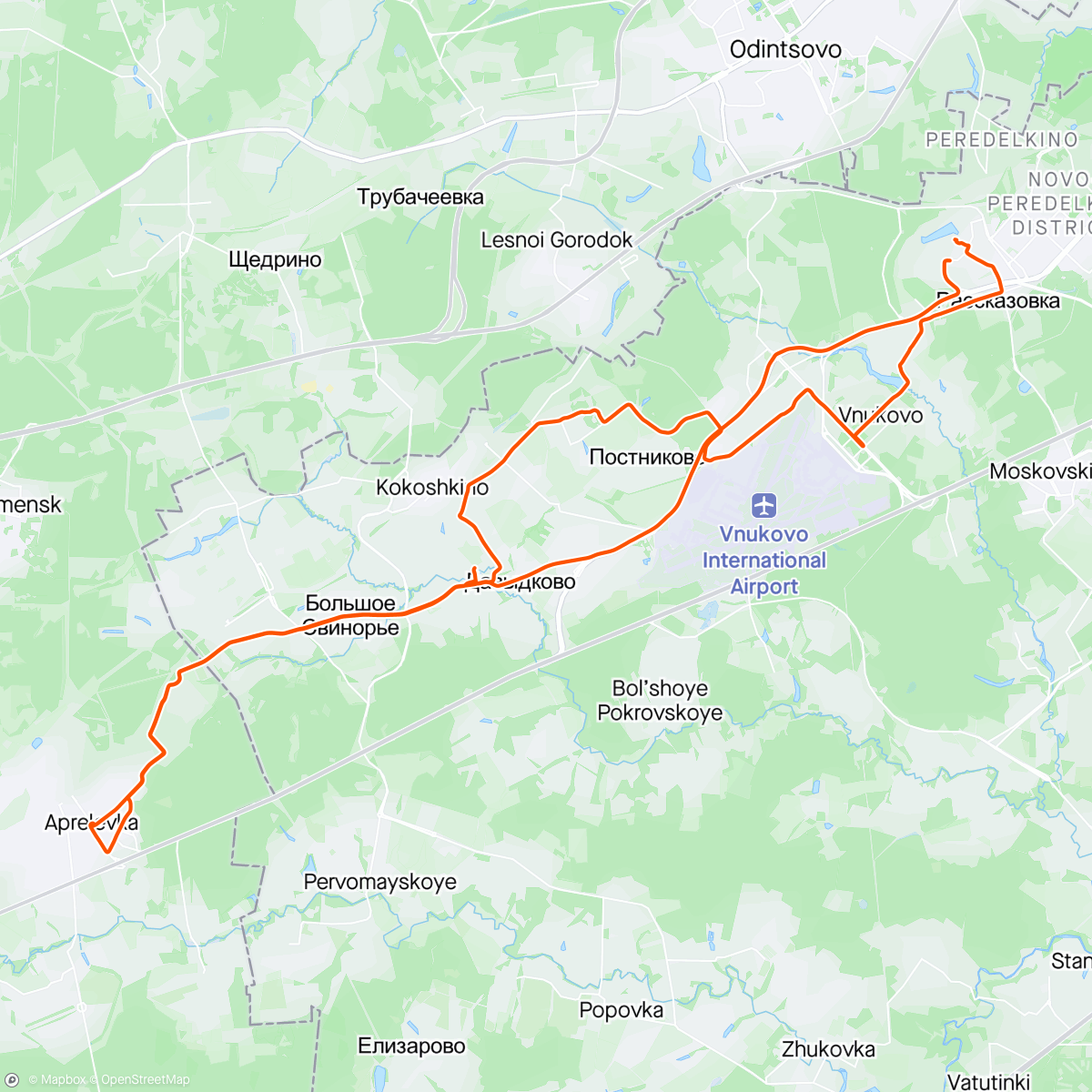 Carte de l'activité Aprelevka Ride