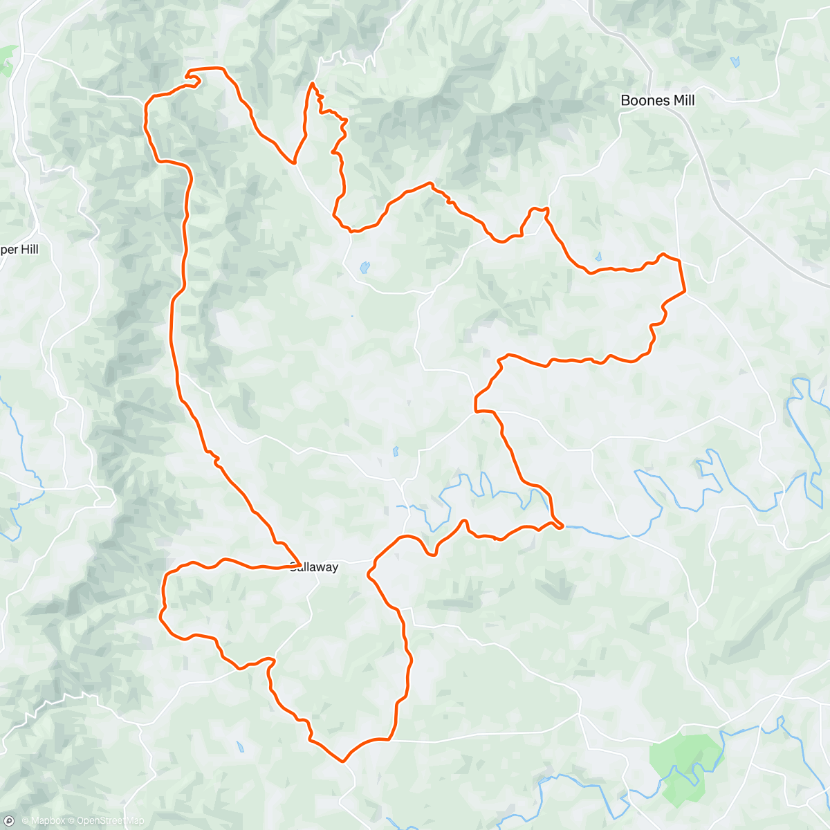 Map of the activity, blessed by the weather goddess