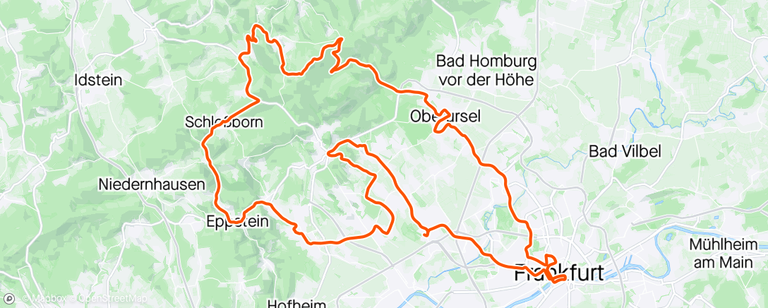 Map of the activity, Eschborn-Frankfurt 2024