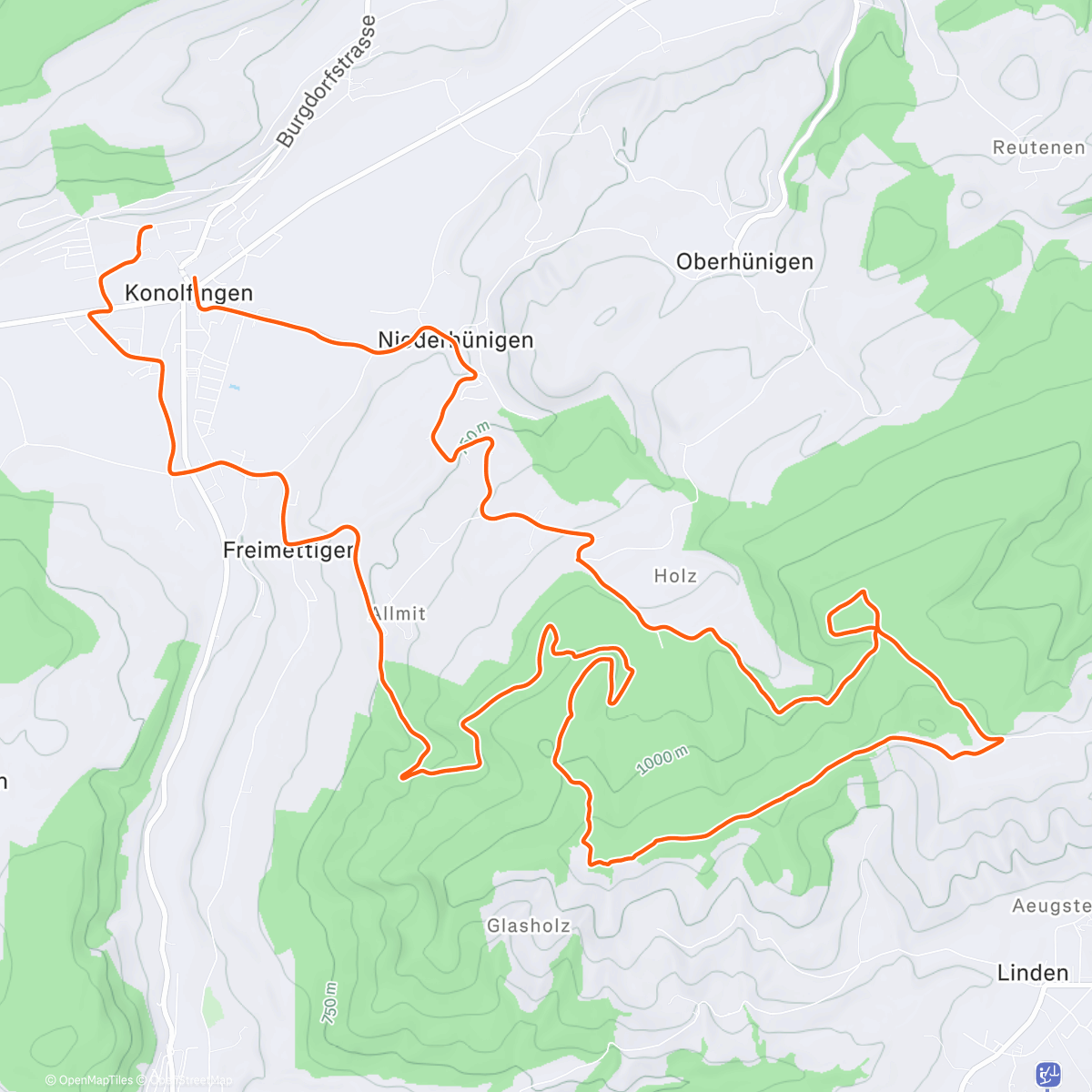 Карта физической активности (Churzebärg - Hometrails ☀️🌫️)