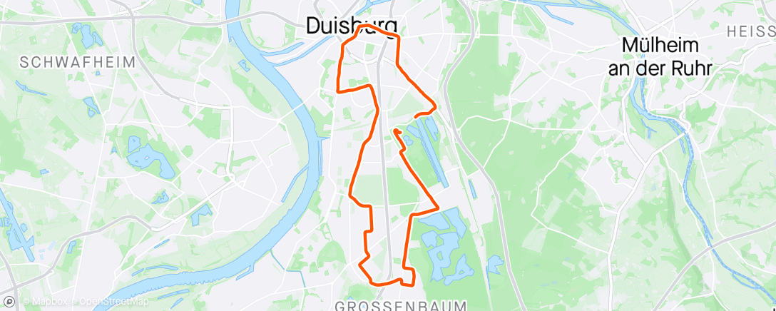 Map of the activity, Duisburg Halbmarathon