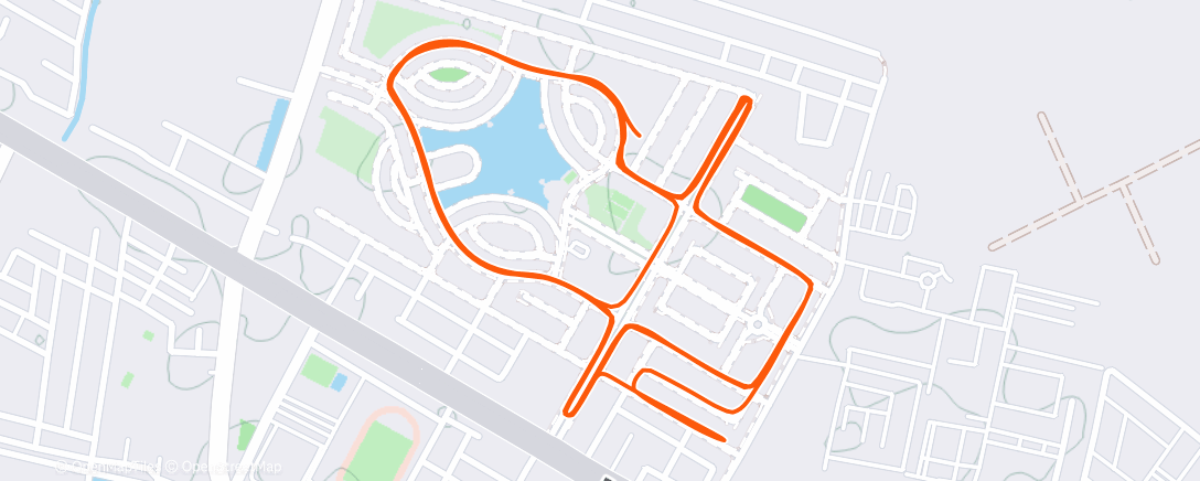 Map of the activity, Afternoon Run